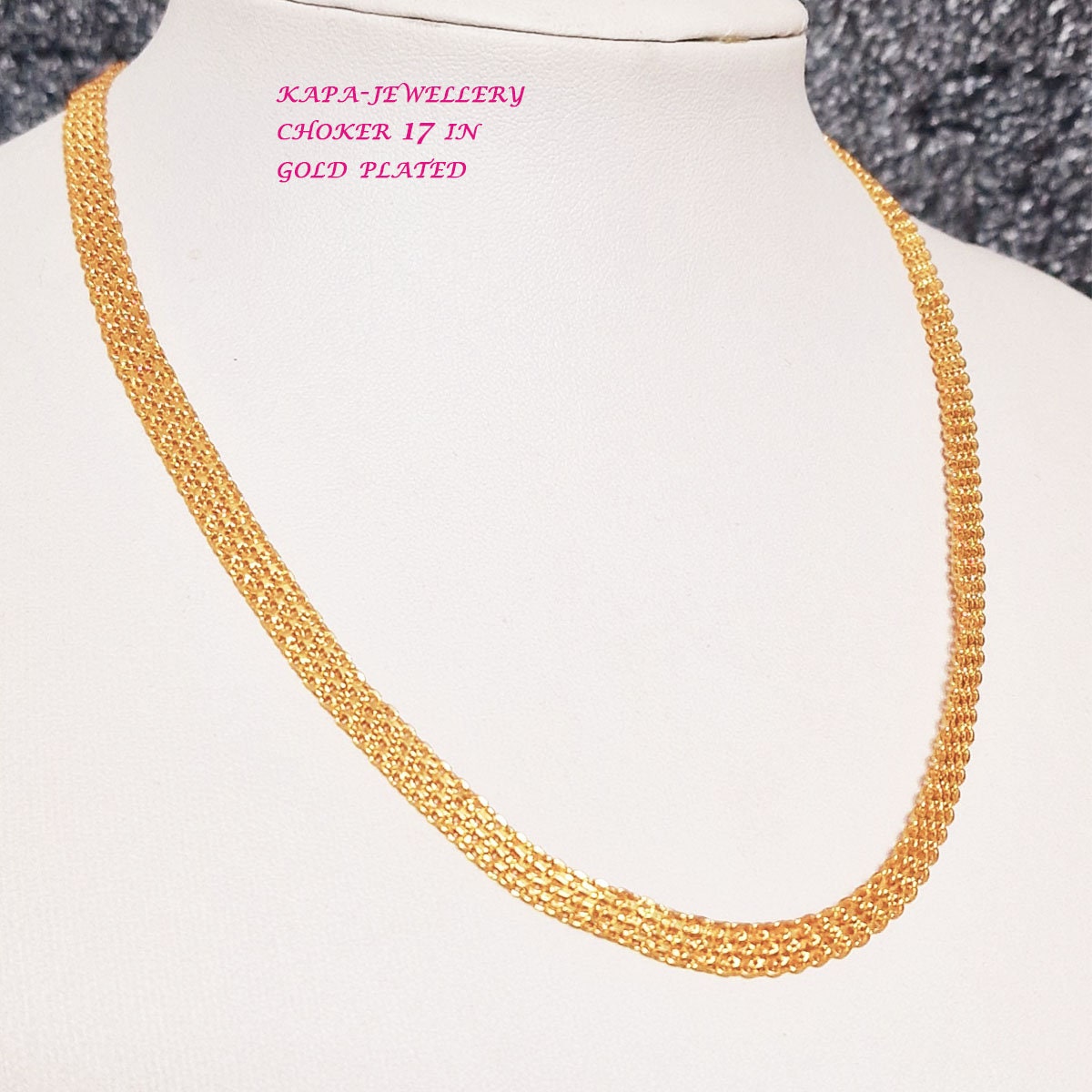 22k Placcato Oro Collana Set Indiano Orecchini Catena - Foto 5