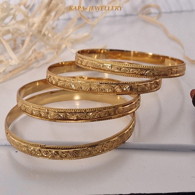 Indian Gold Plated Bangles Bracelets Etsy Ireland