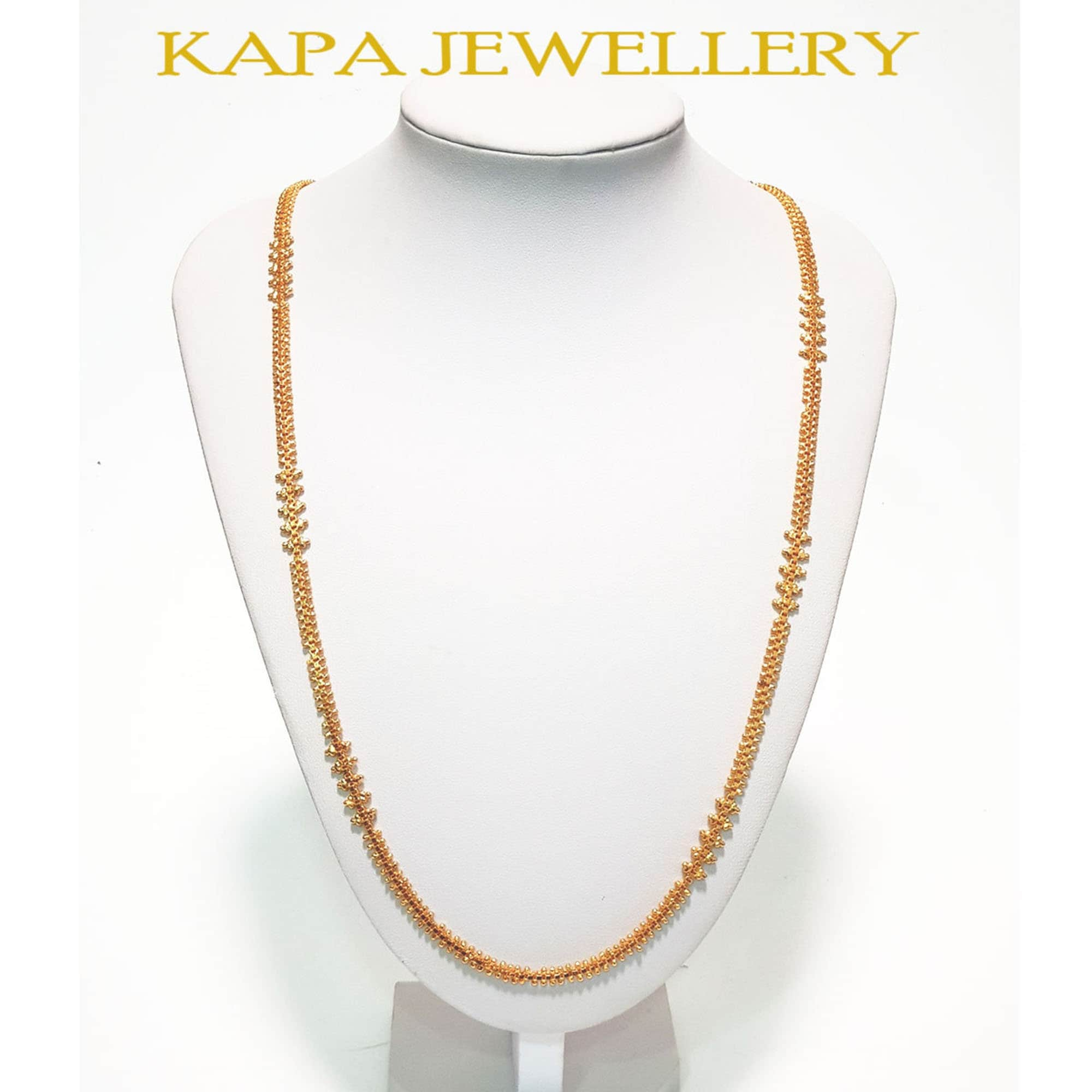 kapa Gold Plated Chain Necklace Indian Style Real Gold LOoking Jewelry