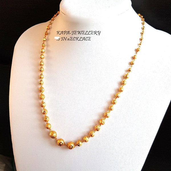 Indian gold plated choker 24 in necklace long chain