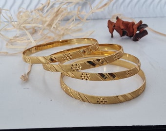 Indian gold plated bangles bracelets all sizes 2.4 2.6 2.8