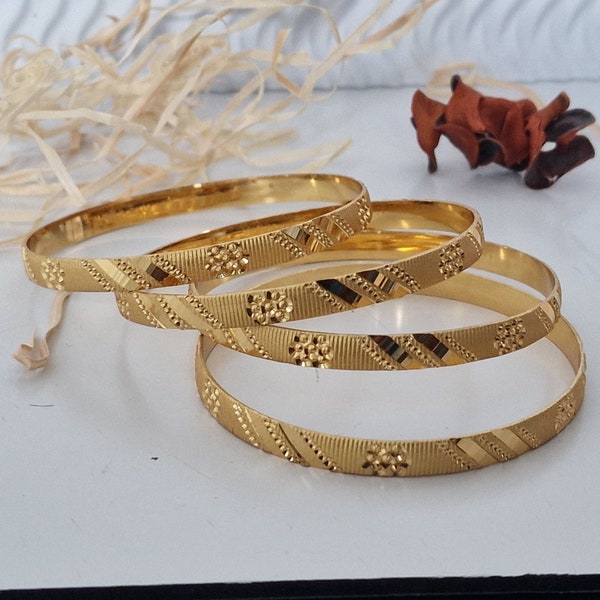 Indian gold plated bangles bracelets all sizes 2.4 2.6 2.8