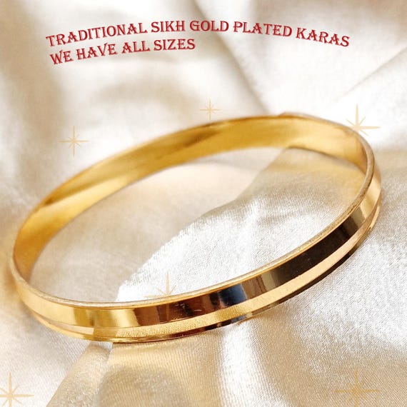 Handmade Gold Plated Sikh Kara Bangle
