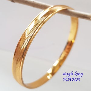 Sikh Kara Gold micron gold plated Kara small & large sizes