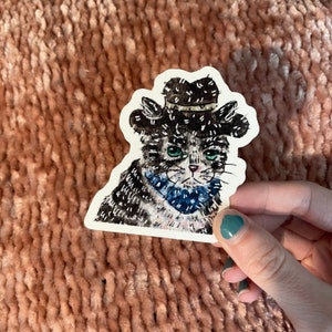 cowboy cat sticker