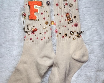 Initial Charm Socks