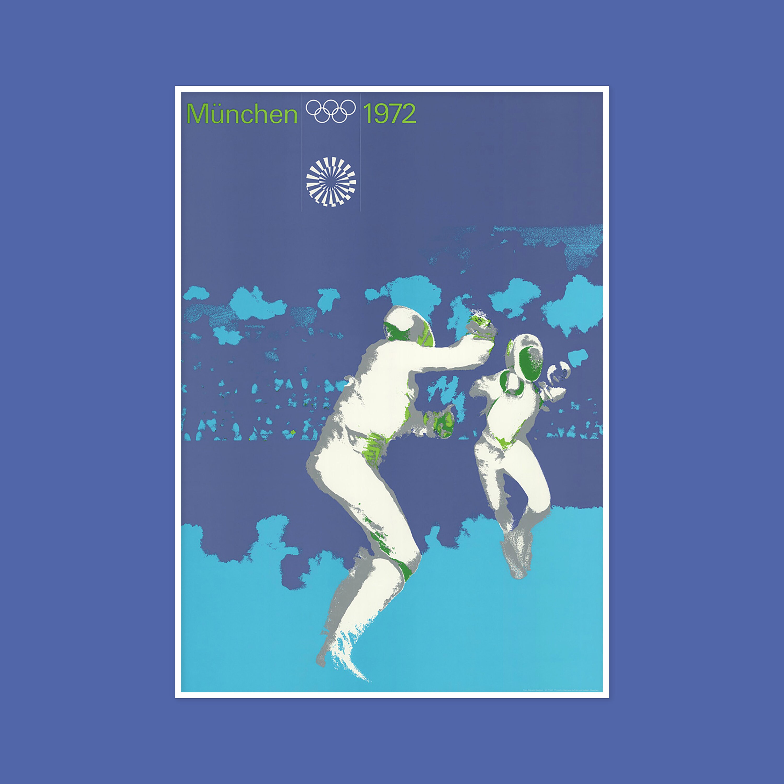 Affiche D'escrime Moderne – Jeux Olympiques De Munich 1972 – Impression D'art