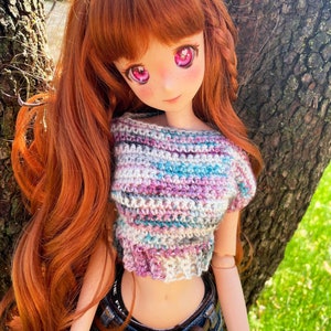 Smart Doll Crochet Cropped Sweater OOAK