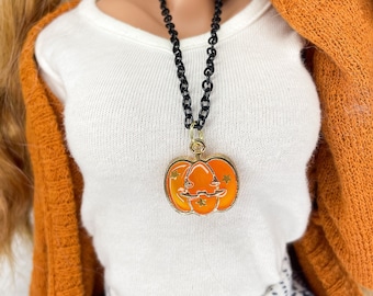 Long Smart Doll Halloween Pendant Necklace
