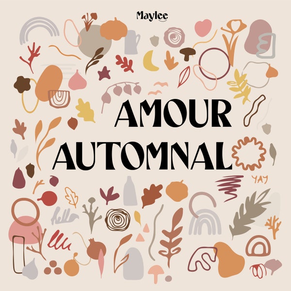 Amour Automnal, Love Fall | Illustration, poster, affiche, print