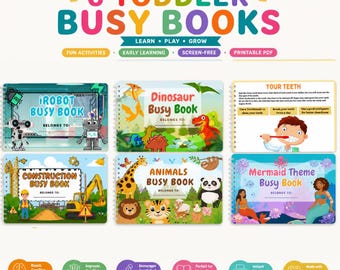 Toddler Busy Book Printable – Montessori Learning Binder for Preschool Activities, Kids Quiet Book & Homeschool Resources