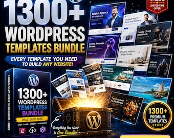 1300+ WordPress Templates Bundle – Premium Website Designs for Business, Ecommerce & Agencies Instant Download