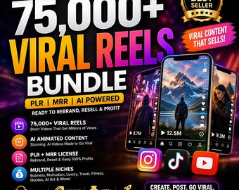 75,000+ Viral Reels Bundle, TikTok, YouTube Instagram