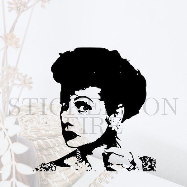 Lucile Ball I love Lucy svg, Print, Lucy Ricardo SVG/ PNG cut file for cricut face silhouette, Famous Celebrity svg, 1950 sitcoms Tv Land