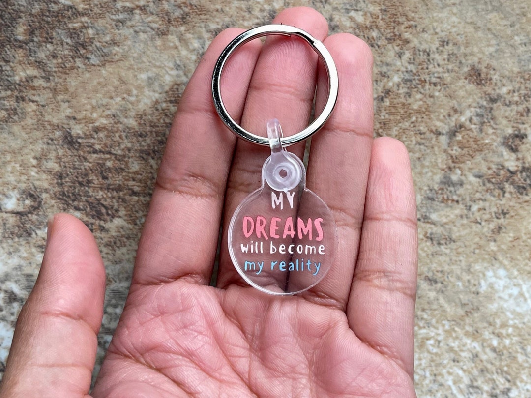 Tiny Cute Keychain Quotes, Matching Inspirational Key Tags, Mental