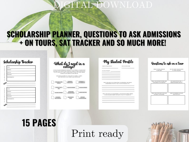 College Application Planner Printable Written by an - Etsy