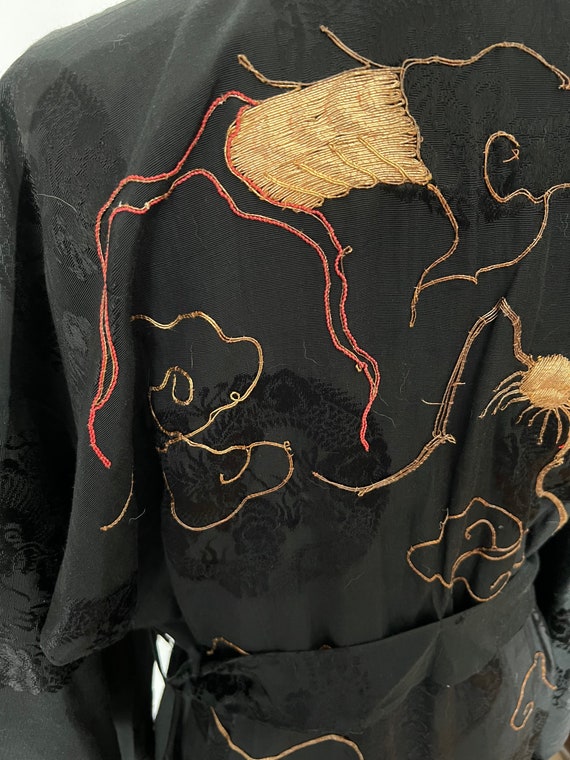 Antique kimono Iwata Japan robe soutache embroide… - image 2