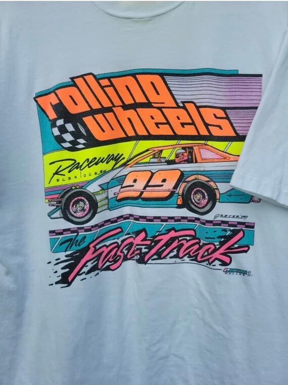 Cd R Raceway T Shirts Vintage Rolling Wheels Raceway DIRT Modified T-Shirt … - Gem