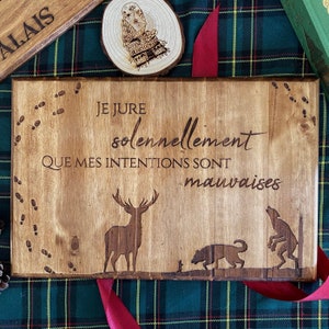 Panneau en bois inspiré des Mauraudeurs