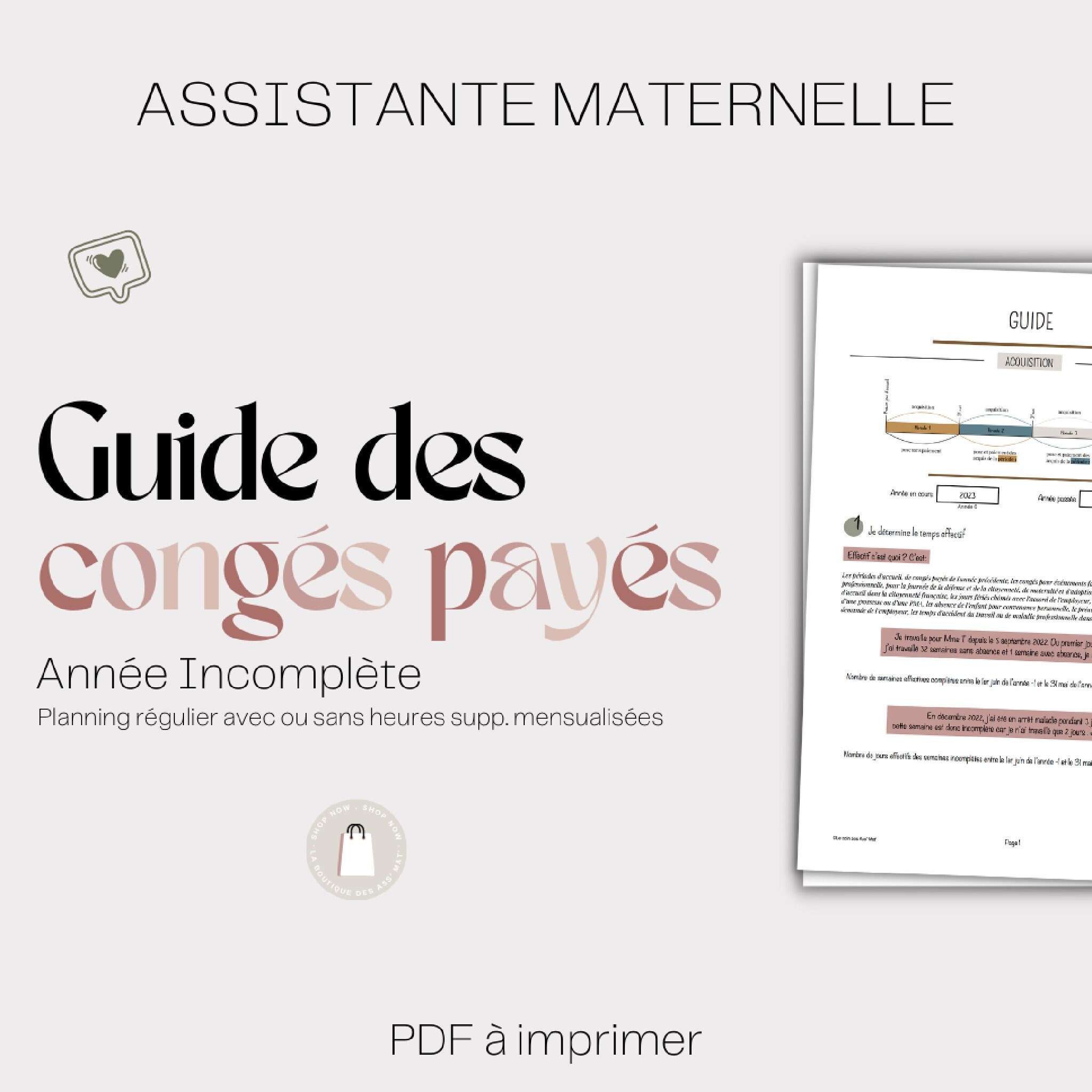 Planning assistante maternelle hebdomadaire vertical