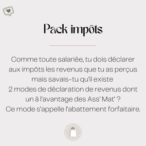 Pack impôts 2024 Assistante Maternelle imagem 2