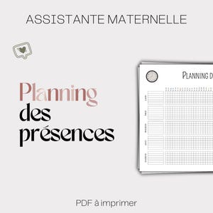 Attendance Schedule - Childcare Assistant