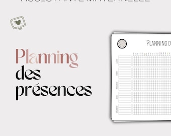 Attendance Schedule - Childcare Assistant