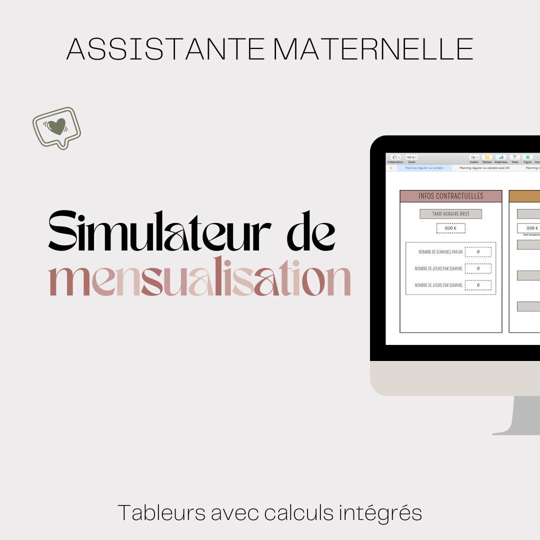 Monthly Payment Simulator - Childminder - Etsy