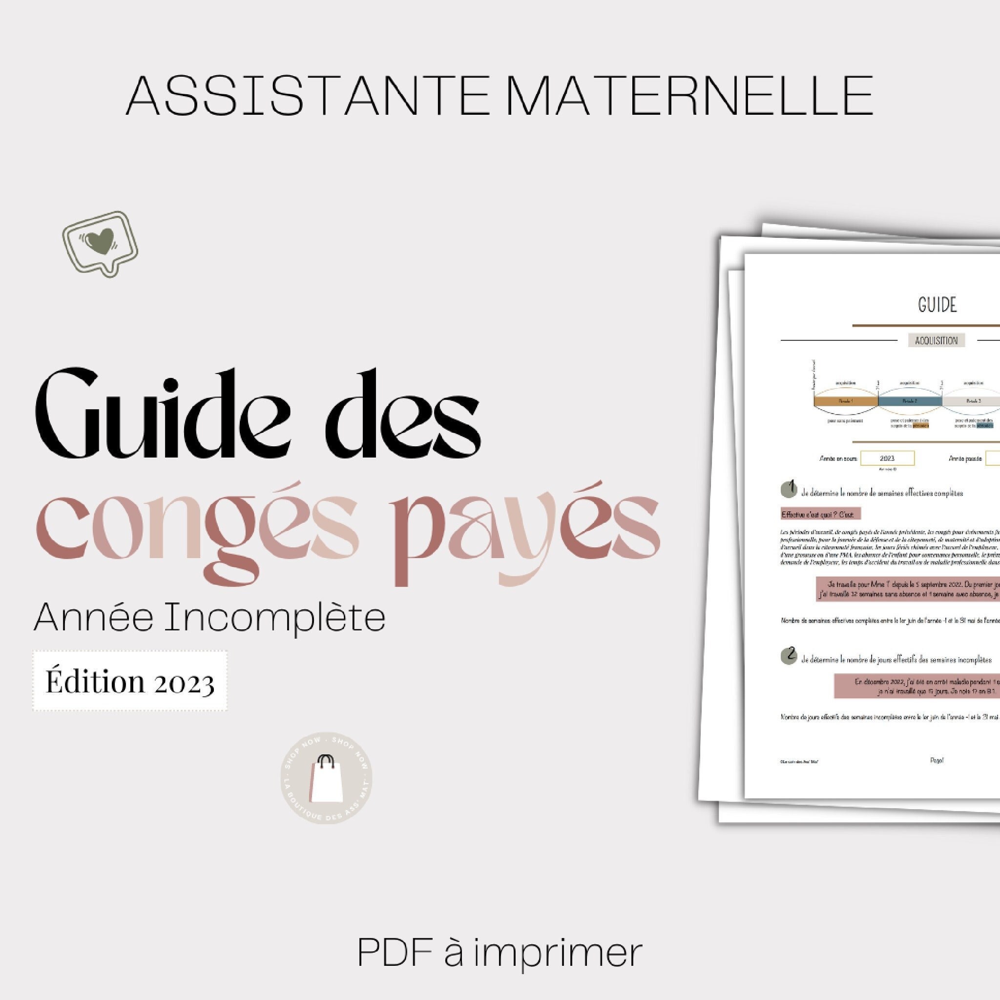 Guide des congés payés Année Etsy France