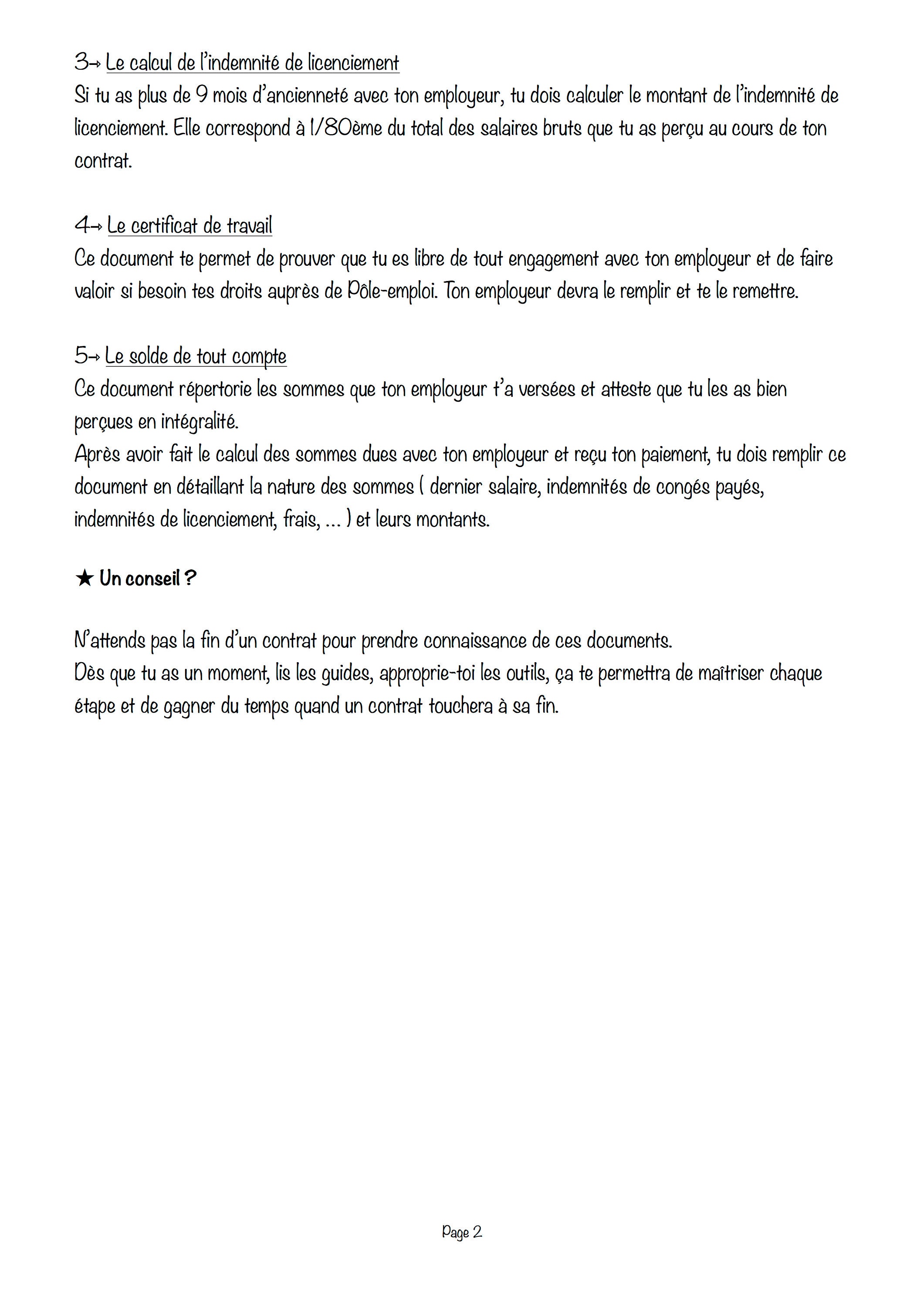 Pack Fin De Contrat CDI Année Complète Assistante  Etsy