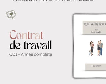 Contrat de travail - CDI - Année complète - Assistante Maternelle