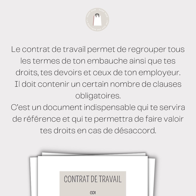 Contrat de travail CDI Année complète Assistante Maternelle image 3