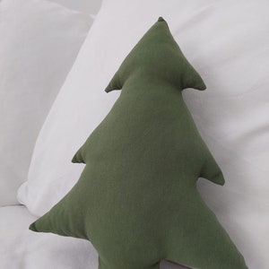 Tufted Christmas Pillow, Christmas Tree Shaped Pillow, Xmas Tree Shaped Pillow, Christmas Decoration, Christmas Tree Cushion