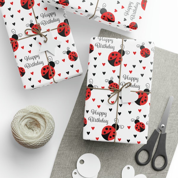 Our Little Lady, Lady bug Birthday Wrapping Papers