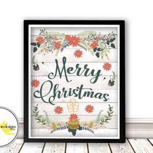 12 Days of Christmas, Merry Christmas Vintage, Farmhouse Style, Print, INSTANT Digital Download