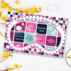 Slumber Party Sleep Mask Invitation to use for Bachelorette Party or Other Event, Customized for You to Download and Print