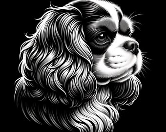 Cavalier King Charles Spaniel, grawerowanie łupkowe, pilnik laserowy, grawerowanie podstawek, Lightburn, Glow forge, Xtool, Atomstack, Lightburn, laser