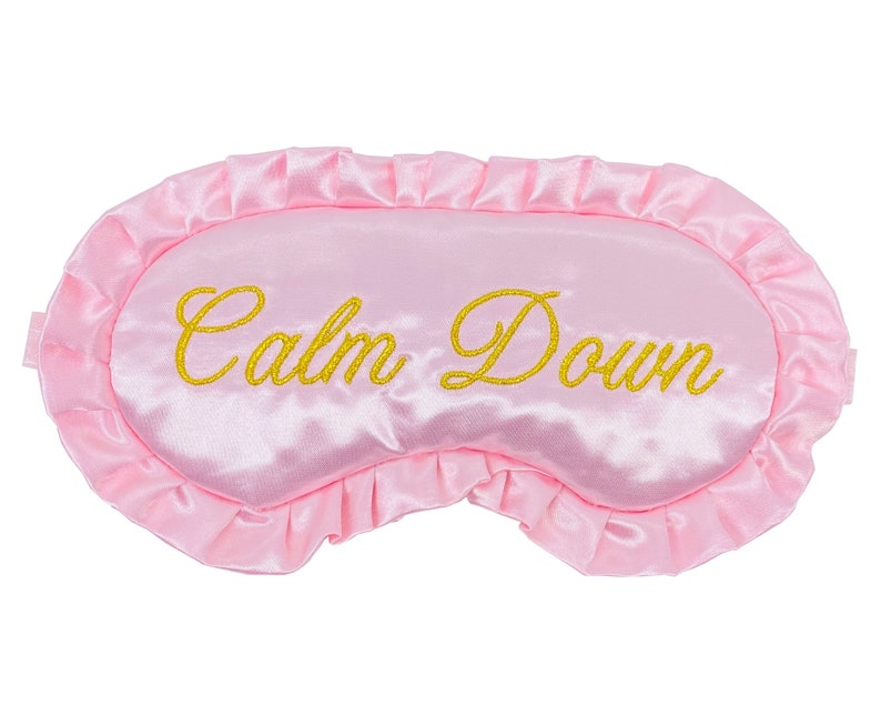 Calm Down Taylor Sleep Mask. CALM DOWN Mask YNTCD Music Video. Lover Costume. Eras Tour Outfit Costume. Pink Travel Sleep Mask. image 2