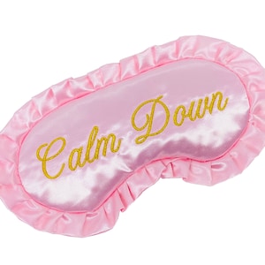 Calm Down Taylor Sleep Mask. CALM DOWN Mask YNTCD Music Video. Lover Costume. Eras Tour Outfit Costume. Pink Travel Sleep Mask. image 1