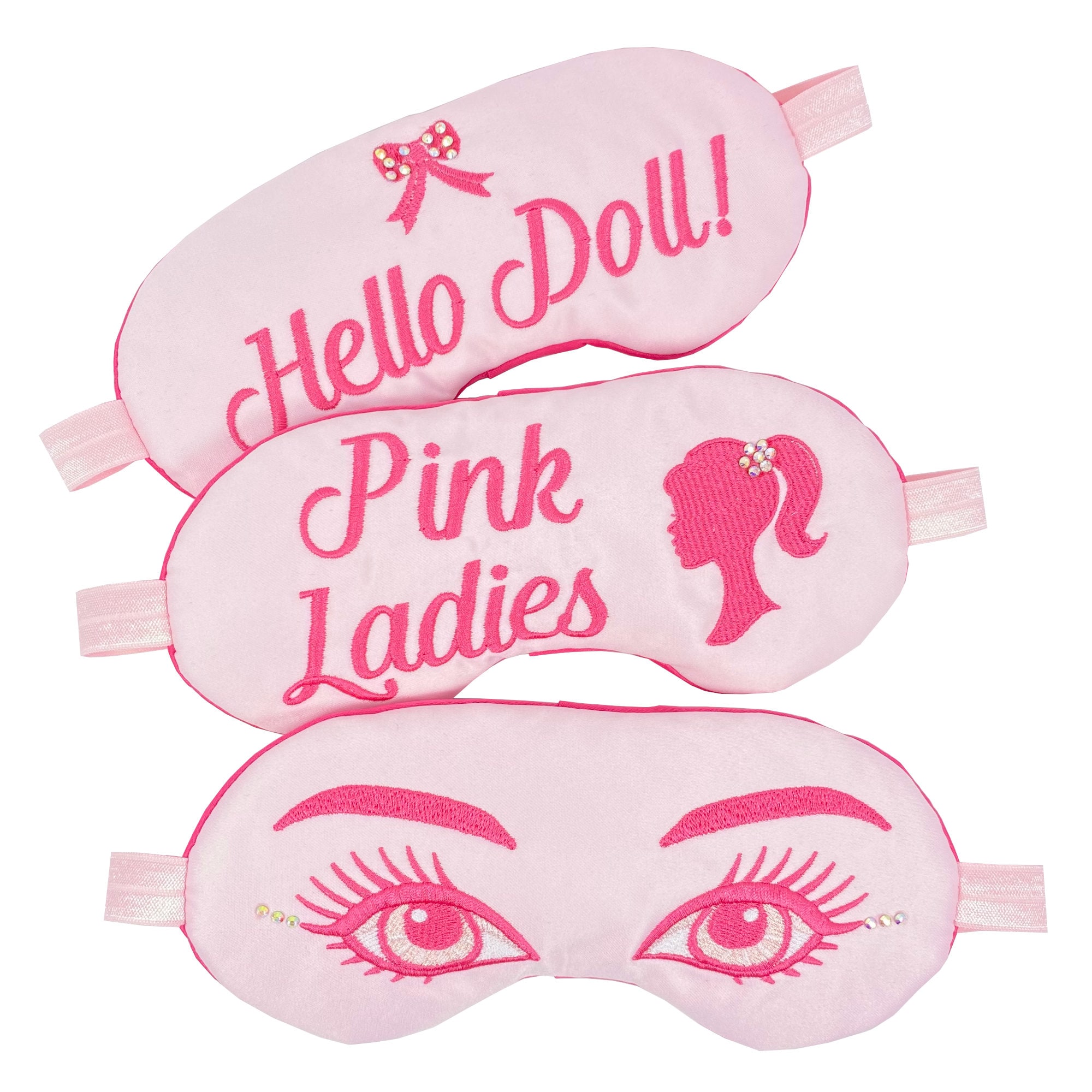 Barbiedreams Sleep Masks. Hello Doll Sleep Mask. Pink Ladies 