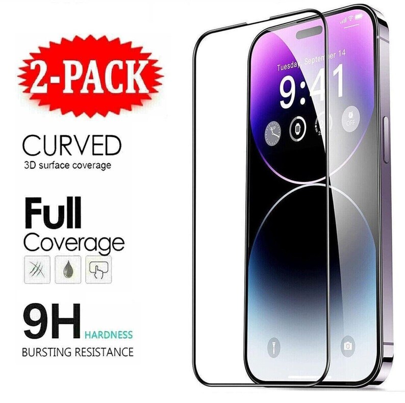 9D Tempered Glass Screen Protector for iPhone 17 16 15 14 Plus 13 13 Mini 13 Pro 13 Pro Max 12 12 12 pro 12 pro max 11 Pro 11 Pro max XR Bild 3