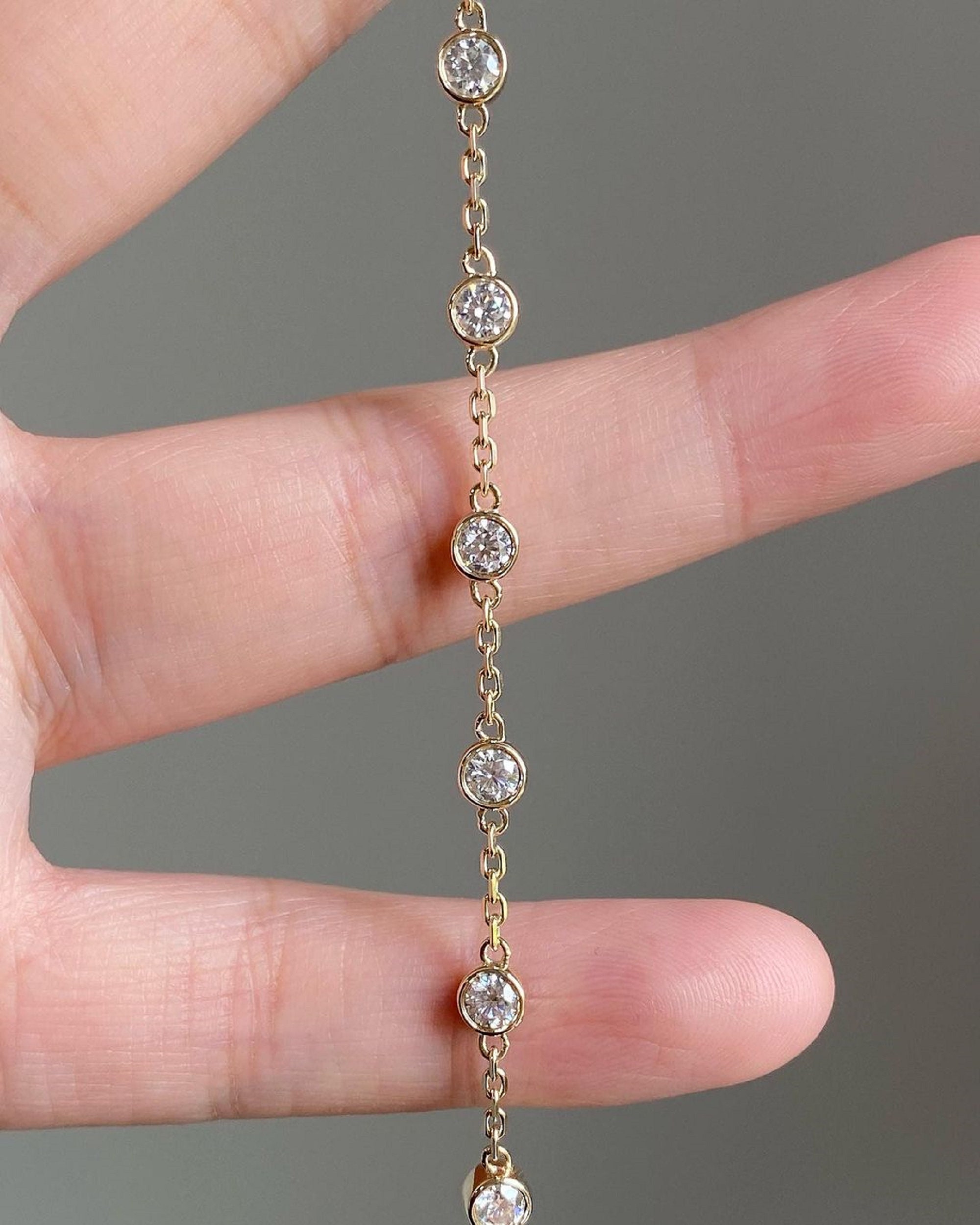 Diamond Jewelry.gift Bracelet,chain for Stylish Bezel Bracelet,deligate Etsy - Loved Mother. With Gold Plated Set