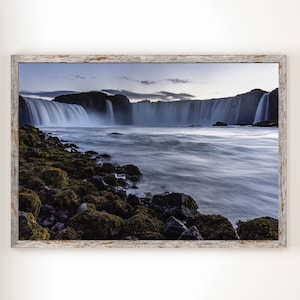058 Icelandic Landscape Wall Art - Godafoss view - Iceland Waterfall Home decor - Nature Landscape Iceland Photography - Digital Download