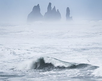046 Icelandic Landscape - Wall Art - Ocean view Home decor - Vik beach ocean Photography - Iceland Photography - Digital Download Iceland