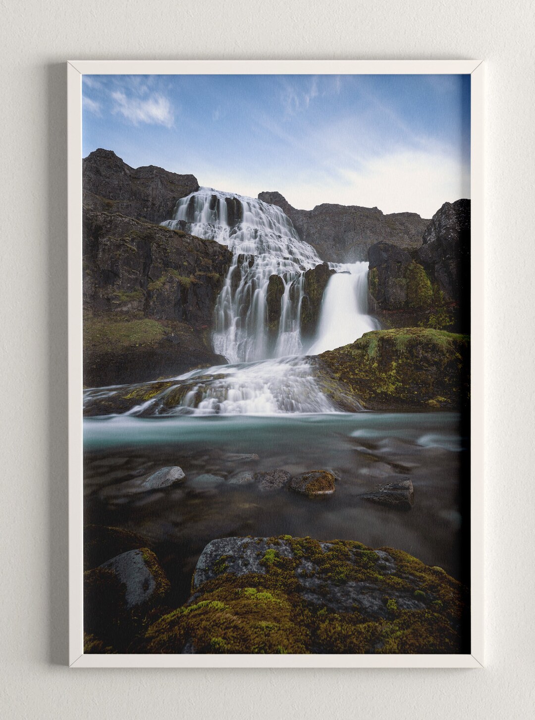 048 Icelandic Landscape - Wall Art - Waterfall View - Home Decor ...