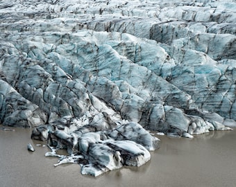 075 Paisaje islandés - Arte de la pared - Cartel del glaciar - Foto de la laguna azul - Fotografía de montañismo de Islandia - Descarga de fotos original