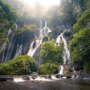 086 Indonesian Landscape Wall Art - Waterfall view - Java Jungle Home decor - Nature Landscape Bali Waterfall Photography - Digital Download