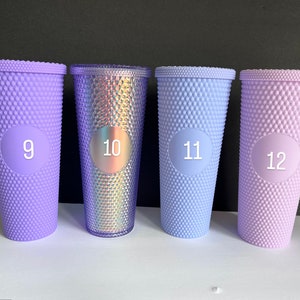 Disney Studded Tumbler with Straw-Lid Starbucks Inspired Tumbler Cup Mickey Castle Tumbler Holiday Tumbler Holographic Matte image 7