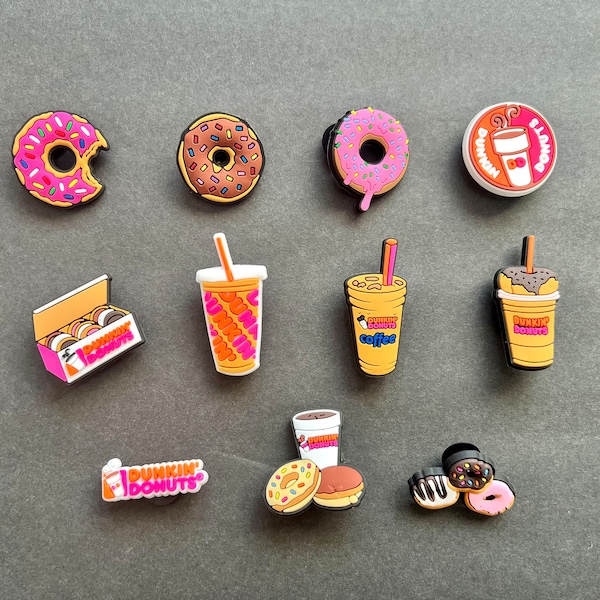 Dunkin’ Donuts Croc Charms | Accessories | Children’s Accessories | Toddler Crocs | Nurse Accessories | Coffee Charm | Iced Coffee | Donuts