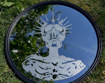 Punk Skelly - Handgraverad spegel